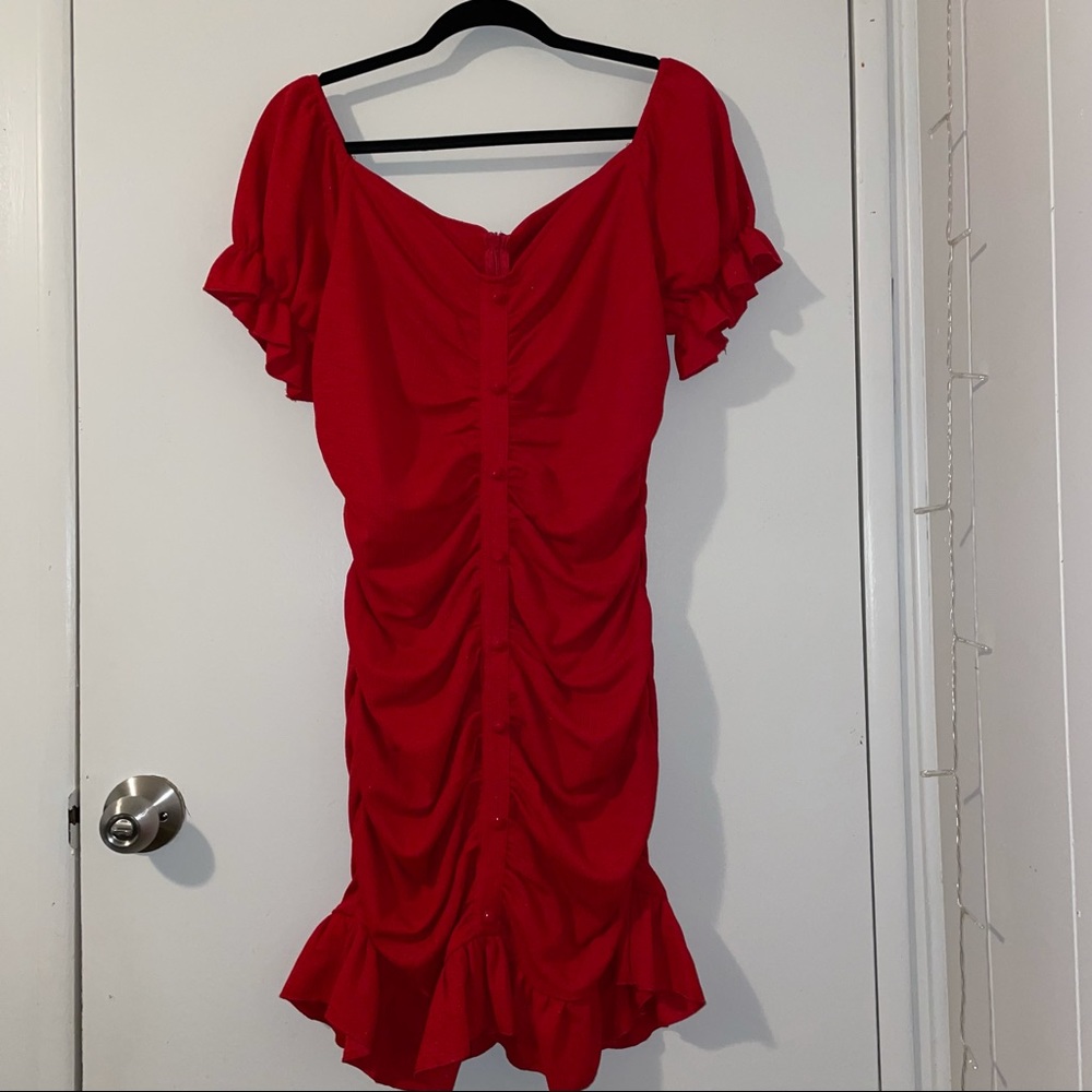 red dress